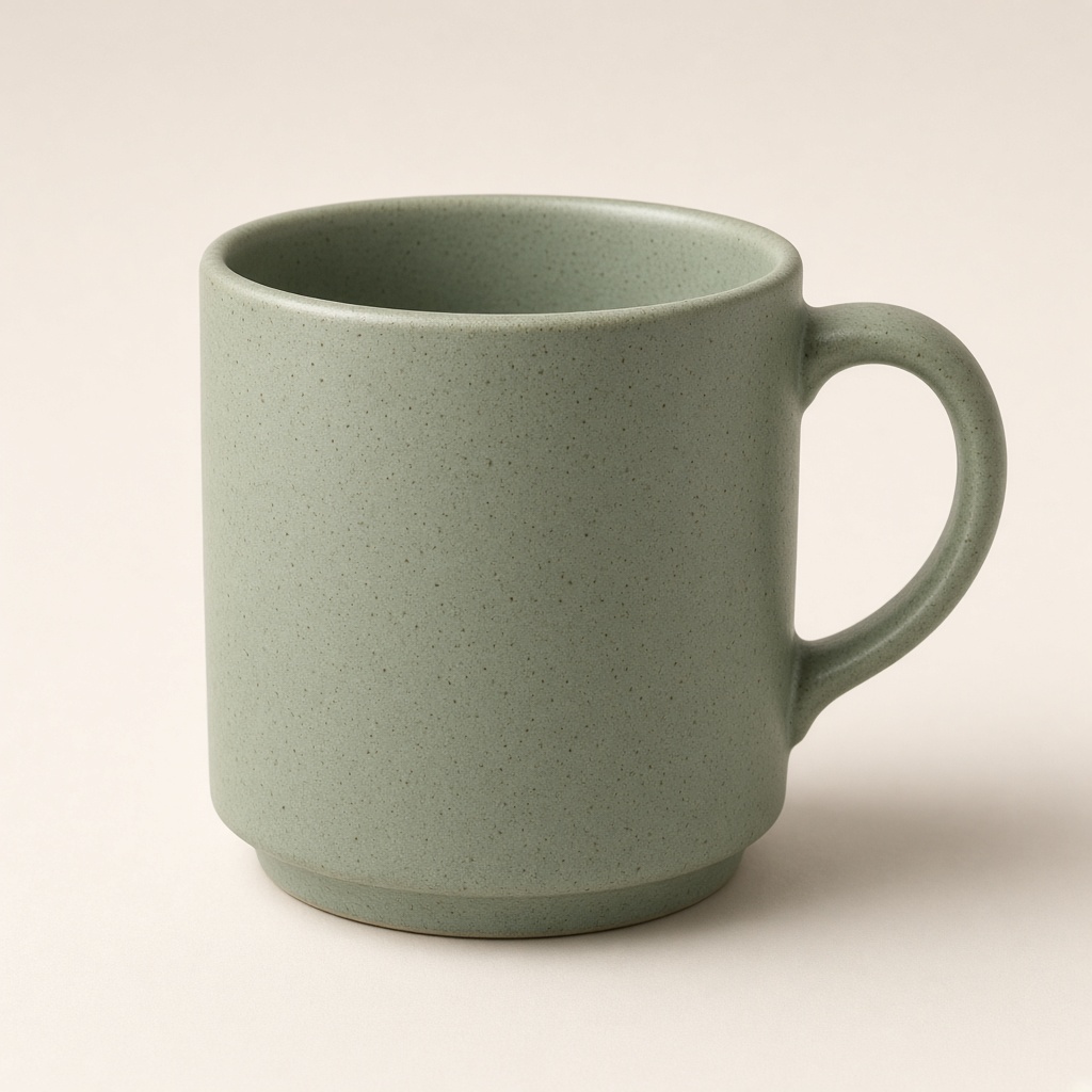 Steinzeugtasse in Salbei, 350 ml